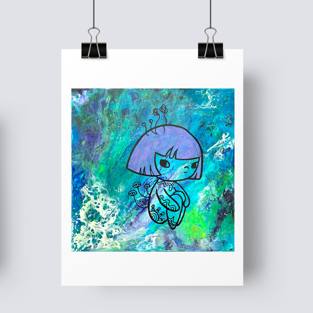 black - Art Print image 0