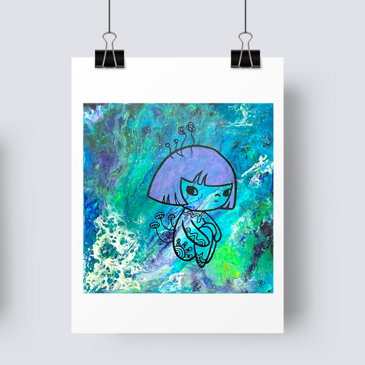 black - Art Print image 0