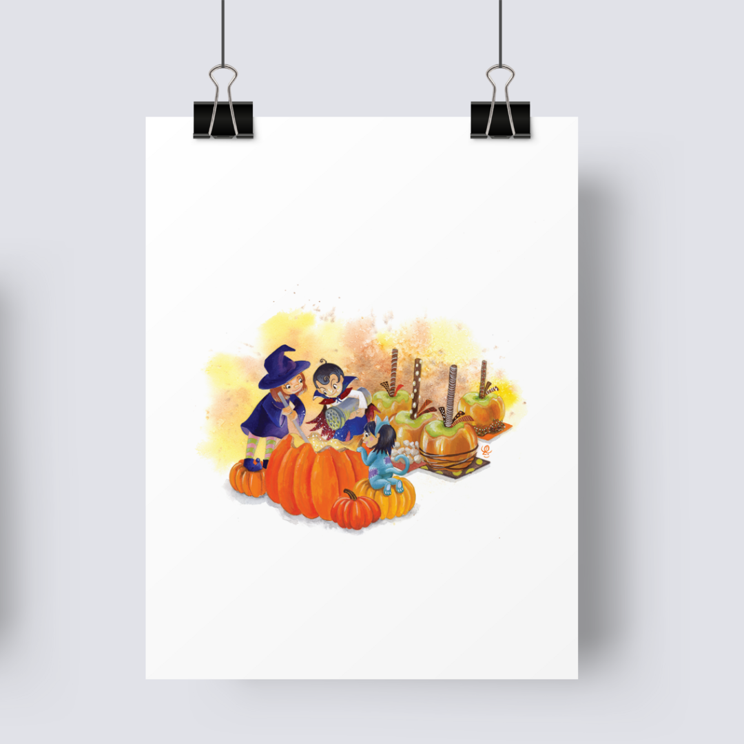 Halloween pumpkins - Art Print image 0