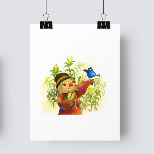 Scarecrow corn - Art Print image 0