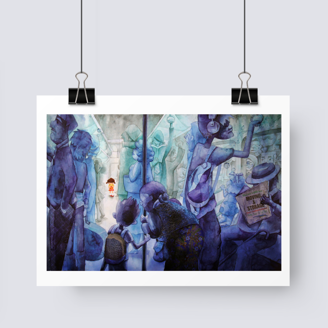 On the Subway - Art Print image 0