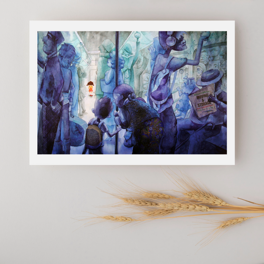 On the Subway - Art Print 5x7