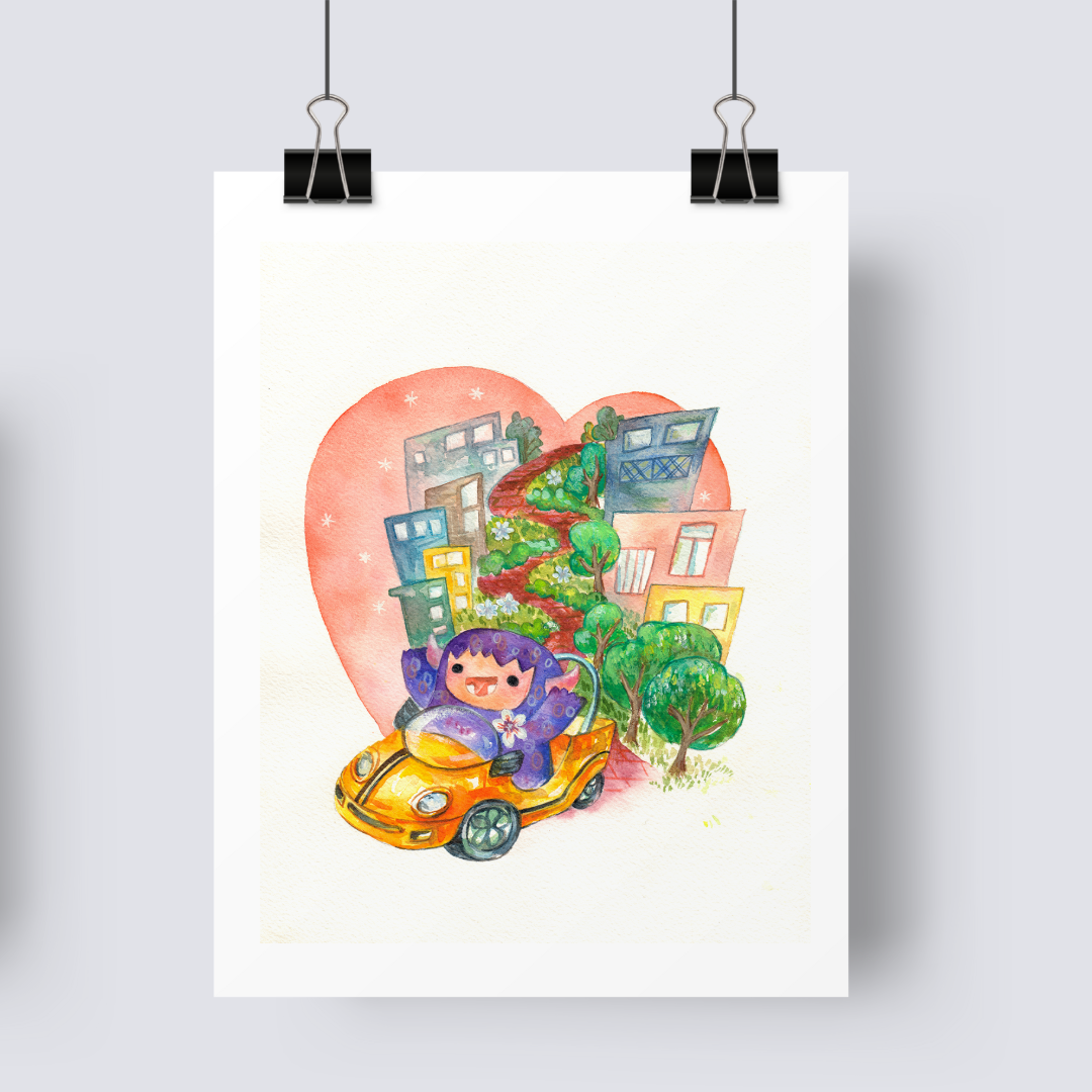 Winding Street Go Go Go - Art Print