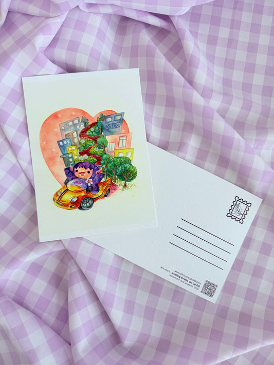 Winding street, Go Go GO - Postcard