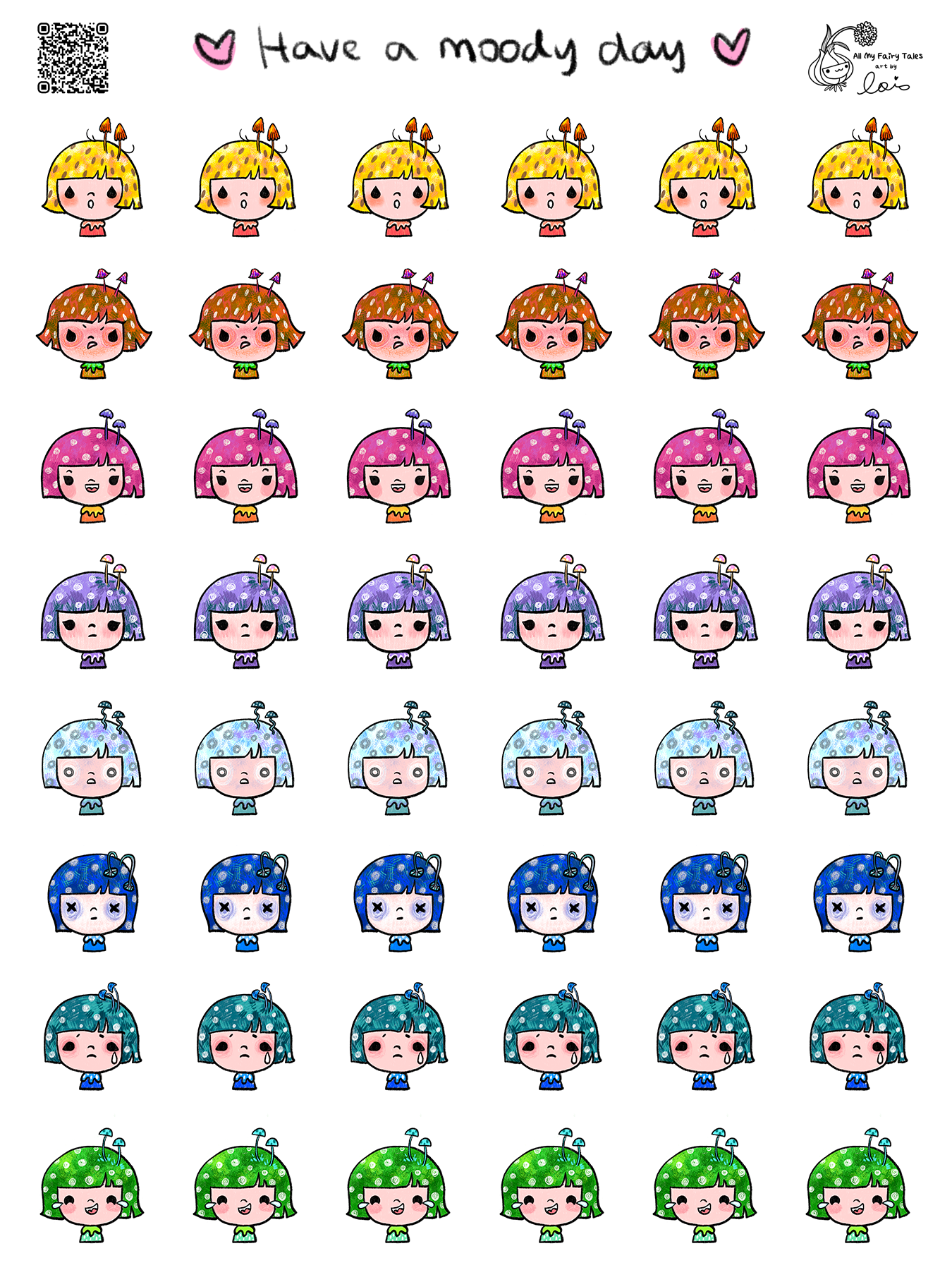 Have a Moody Day - Sticker Sheet