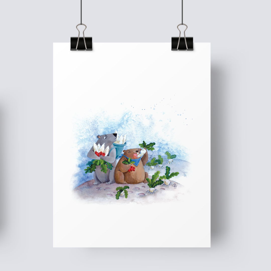 Daikon ground hog  - Art Print image 0